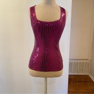 Wet Seal Sequin Racerback Tank EUC